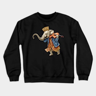 Elephant playing violin Crewneck Sweatshirt